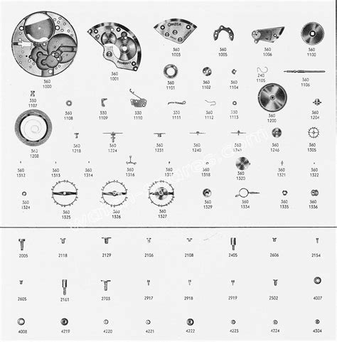 omega watch parts catalog.